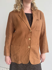 Vintage - Brown Linen Blazer (XL)