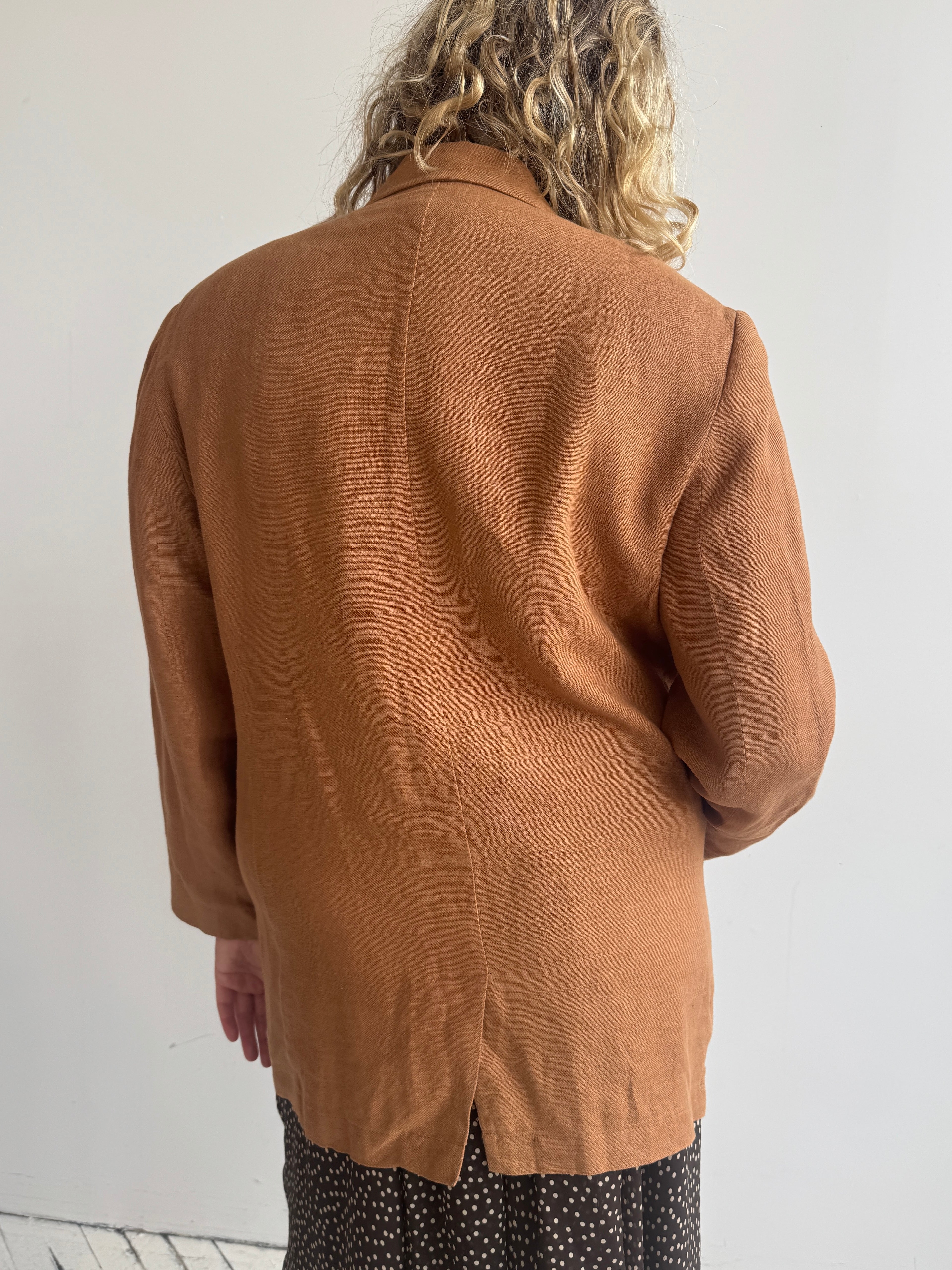 Vintage - Brown Linen Blazer (XL)