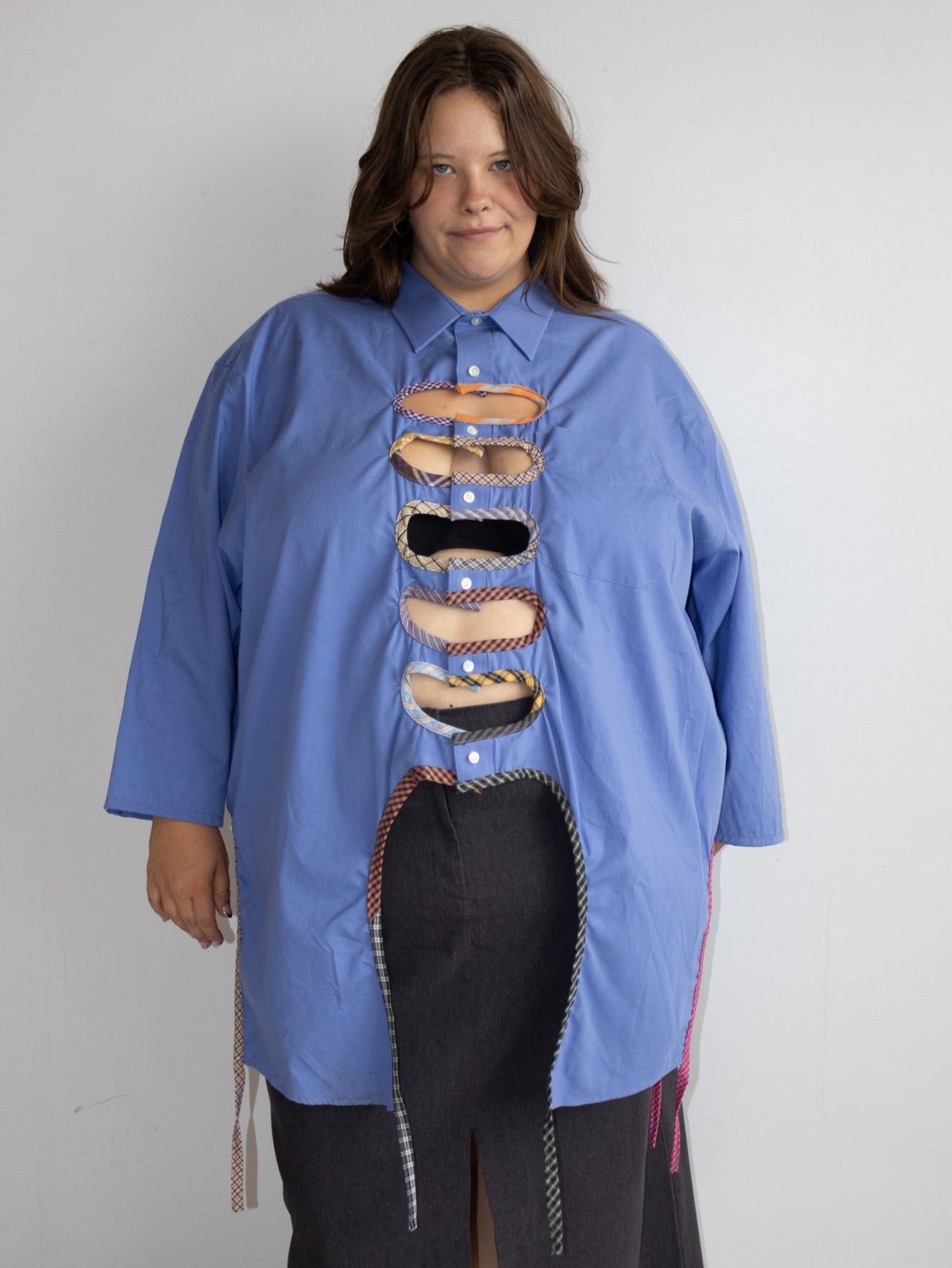 Tiberi x BRZ - Blue Cutout Shirt (4X)