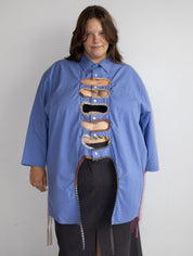 Tiberi x BRZ - Blue Cutout Shirt (4X)