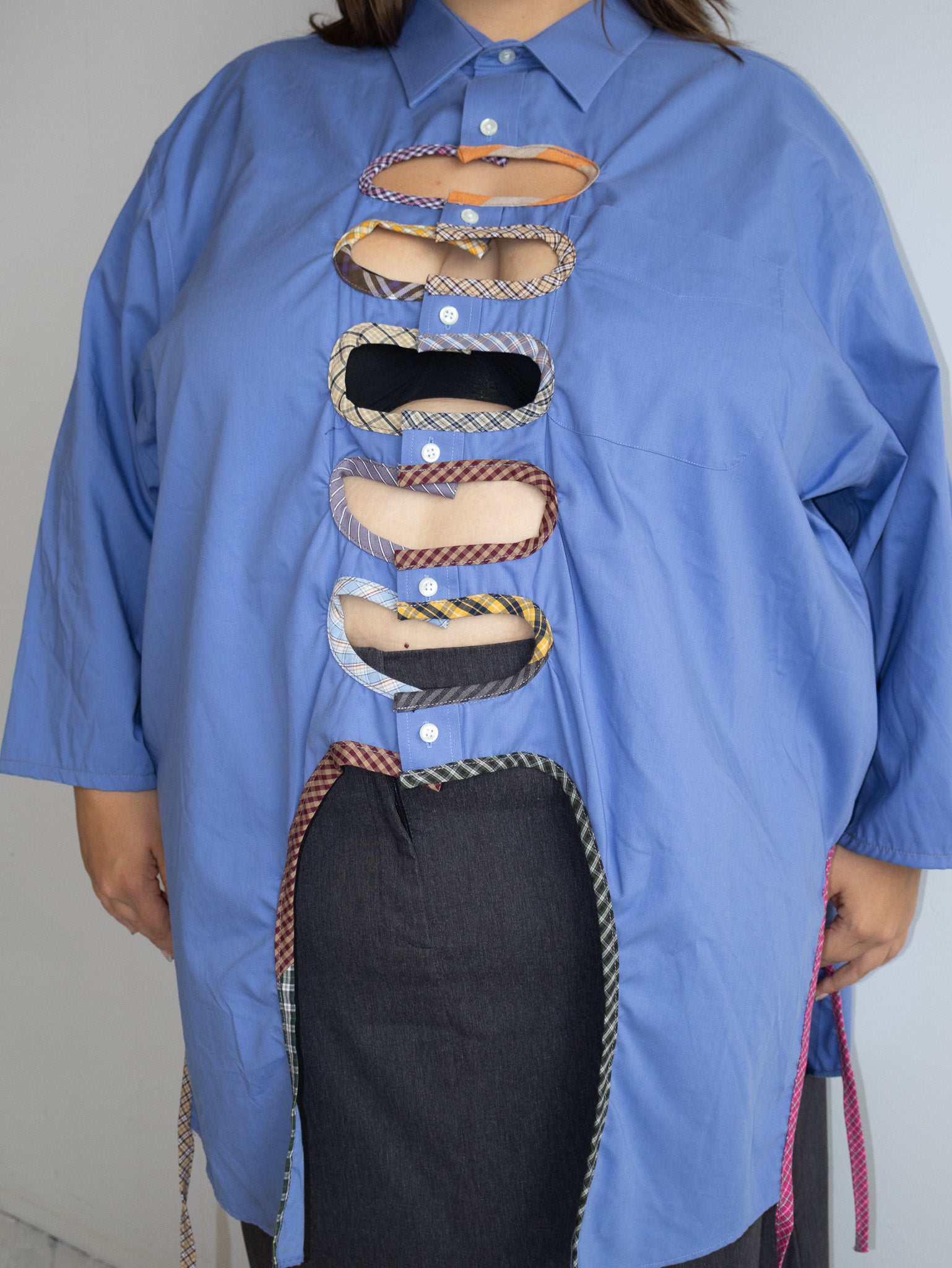 Tiberi x BRZ - Blue Cutout Shirt (4X)