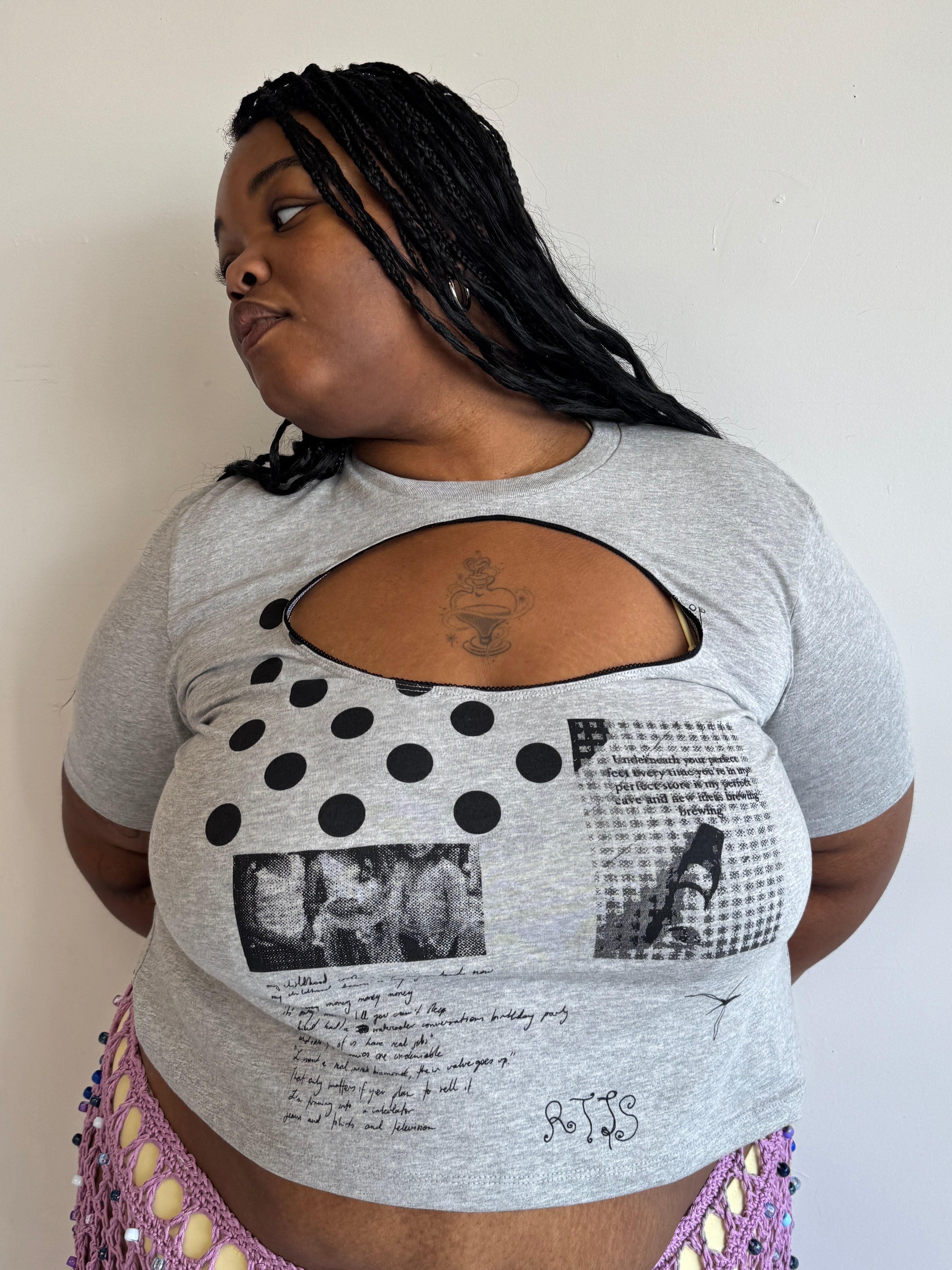 RTTS - Logo Removal Baby T in Gray (L-3X)