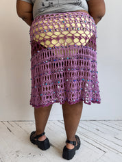 Flower Boy Ted - Purple Pearl Crochet Skirt (3X-5X)