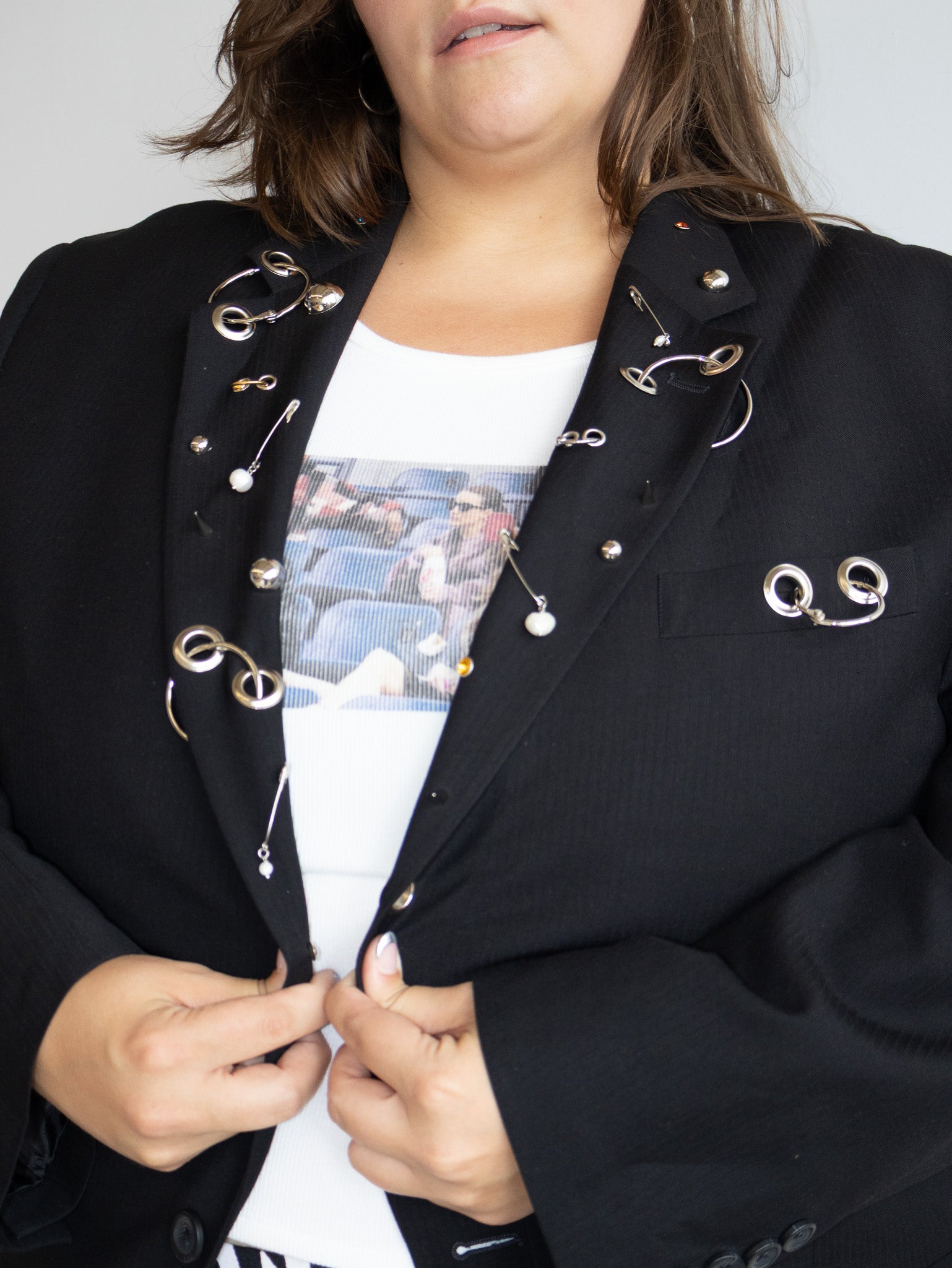 Shop Journal x BRZ - Black Embellished Blazer (2X)