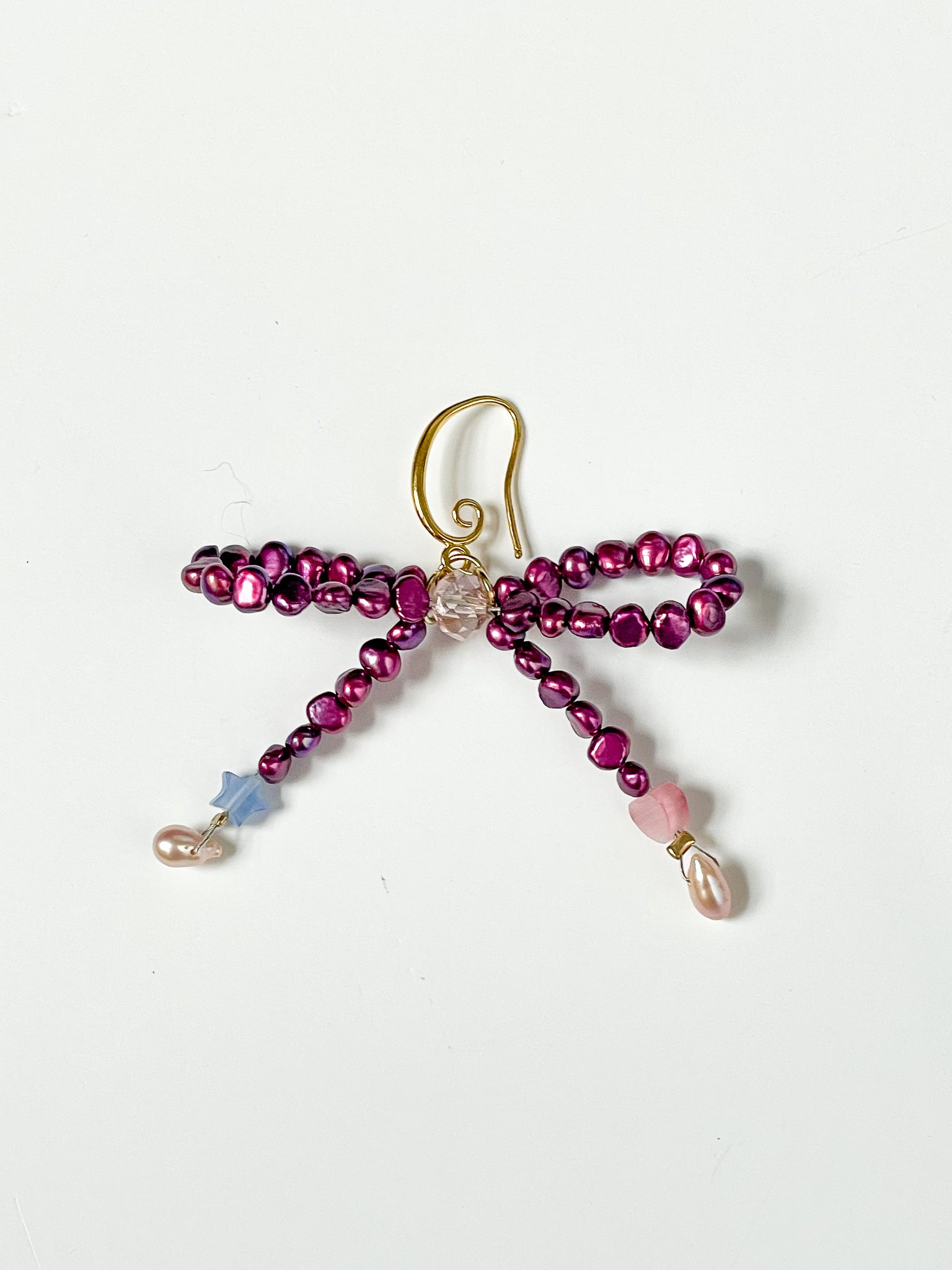Jewish Babe - Purple Bow Earrings