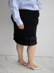 Vintage - Black Ruffle Skirt (3X)