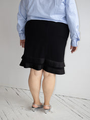 Vintage - Black Ruffle Skirt (3X)