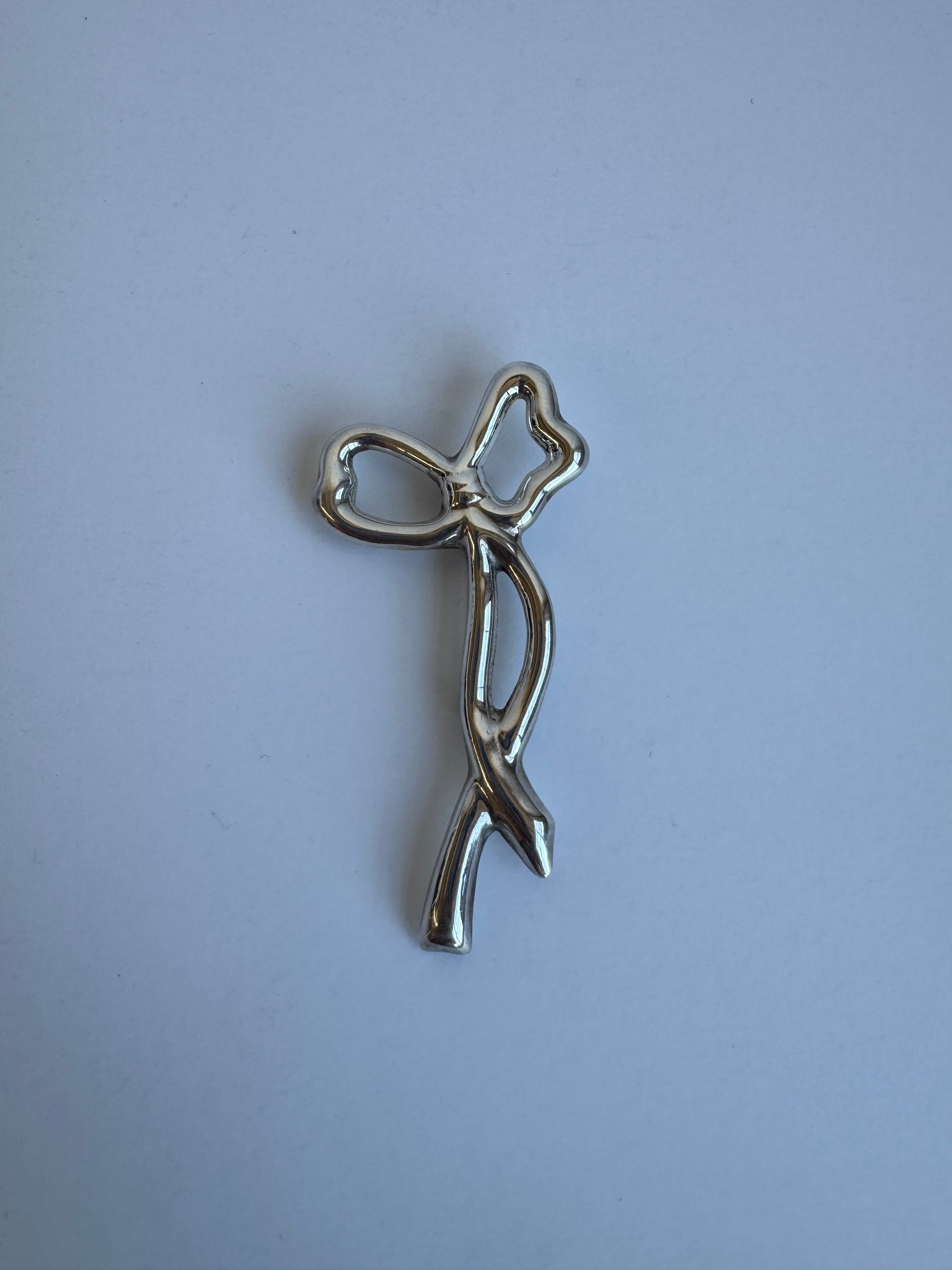 Vintage - Sterling Silver Bow Brooch/Pendant