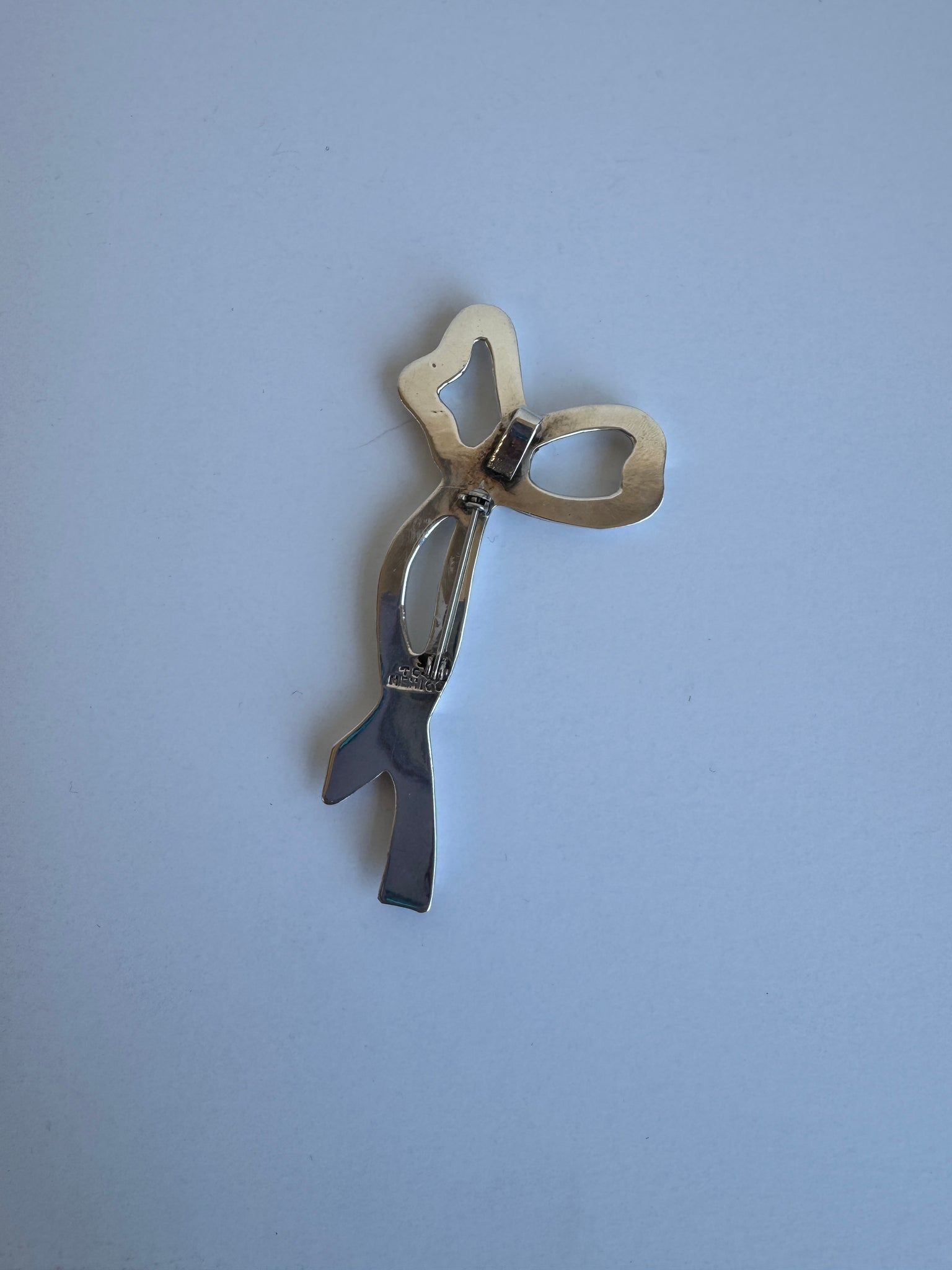 Vintage - Sterling Silver Bow Brooch/Pendant