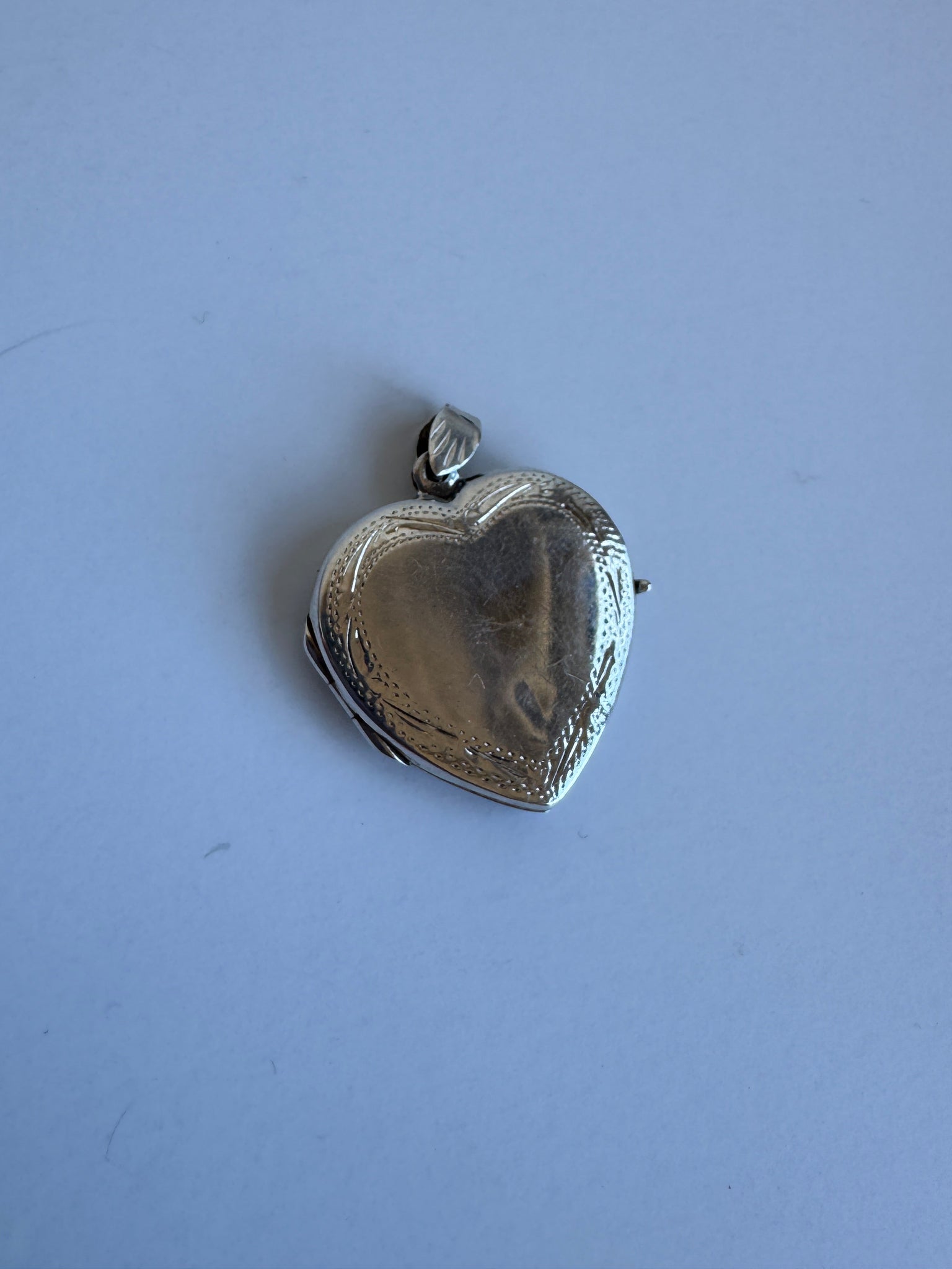 Vintage - Sterling Silver Heart Locket Pendant