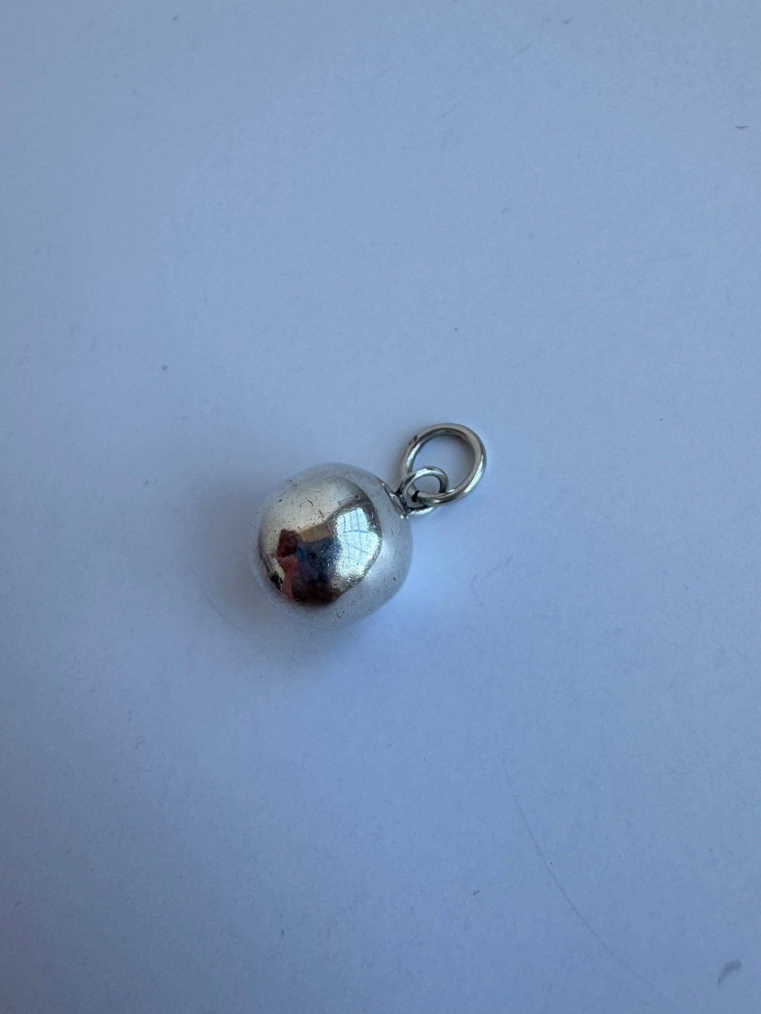 Vintage - Sterling Silver Ball Pendant