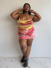 Flower Boy Ted - Sunset Beaded Crochet Top (3X-5X)