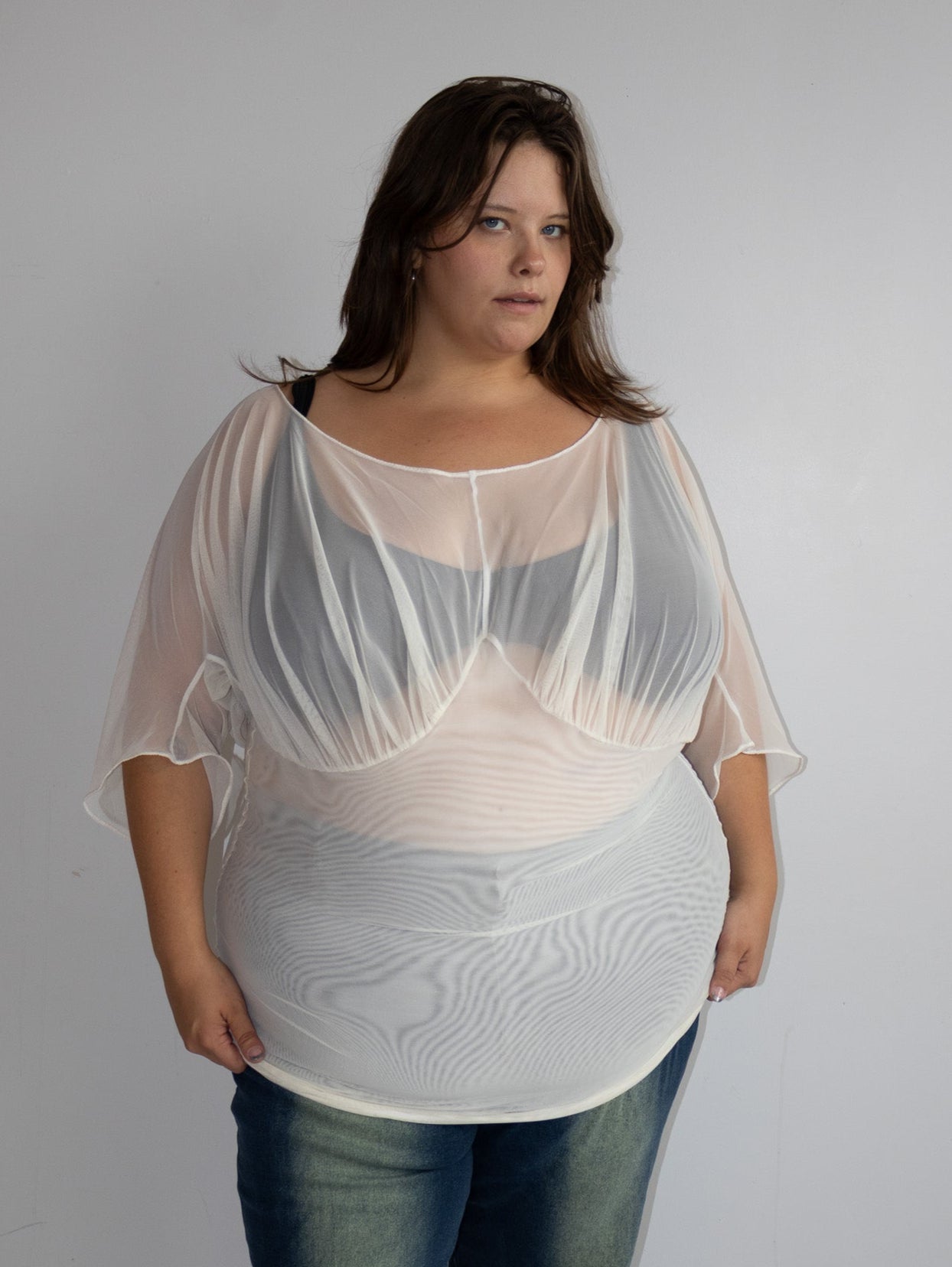 Lizzie Kidd - Cream Encore Top (XL-3X)