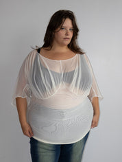 Lizzie Kidd - Cream Encore Top (XL-3X)