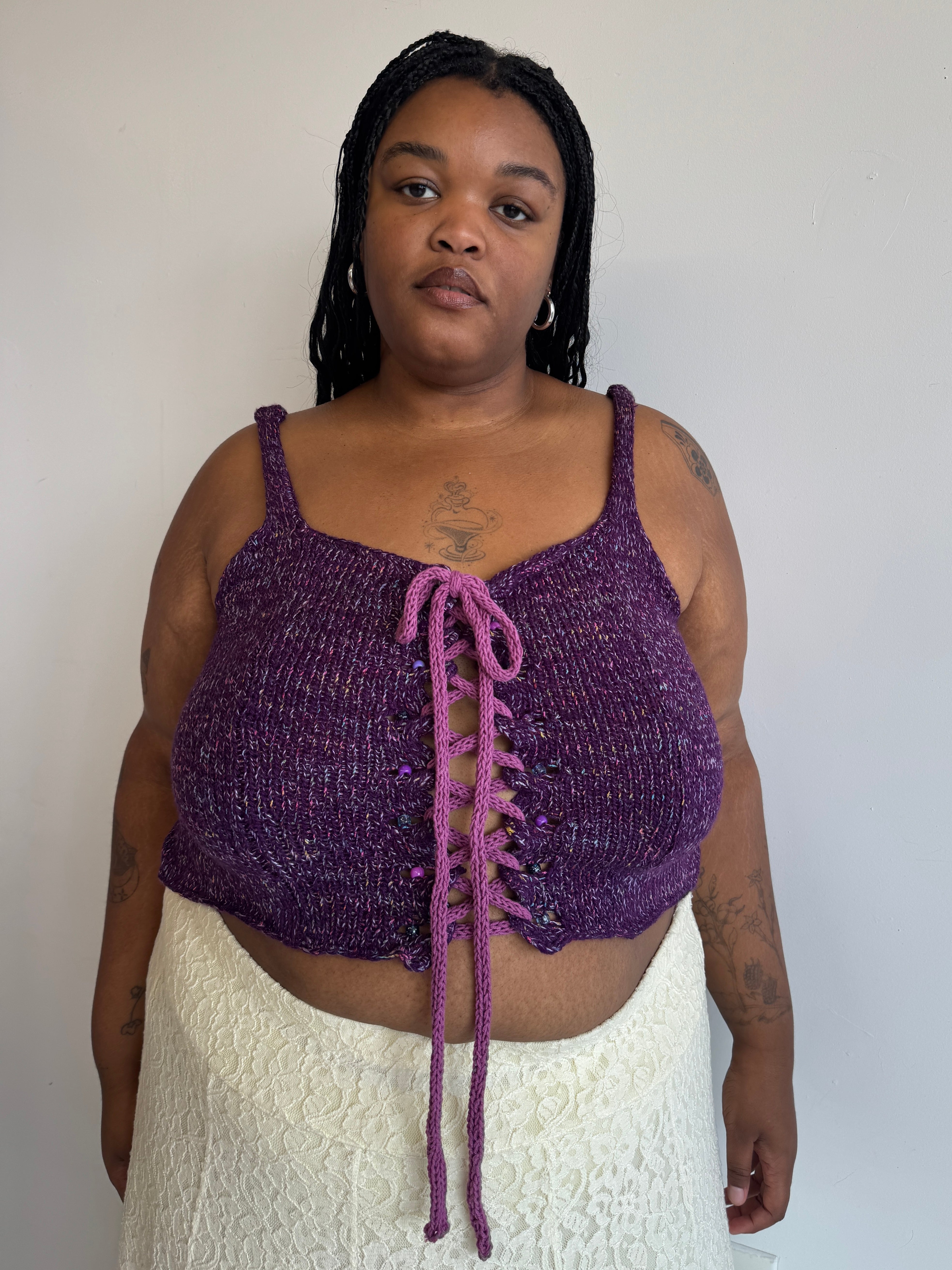 Flower Boy Ted - Purple Corset Top (3X/4X)