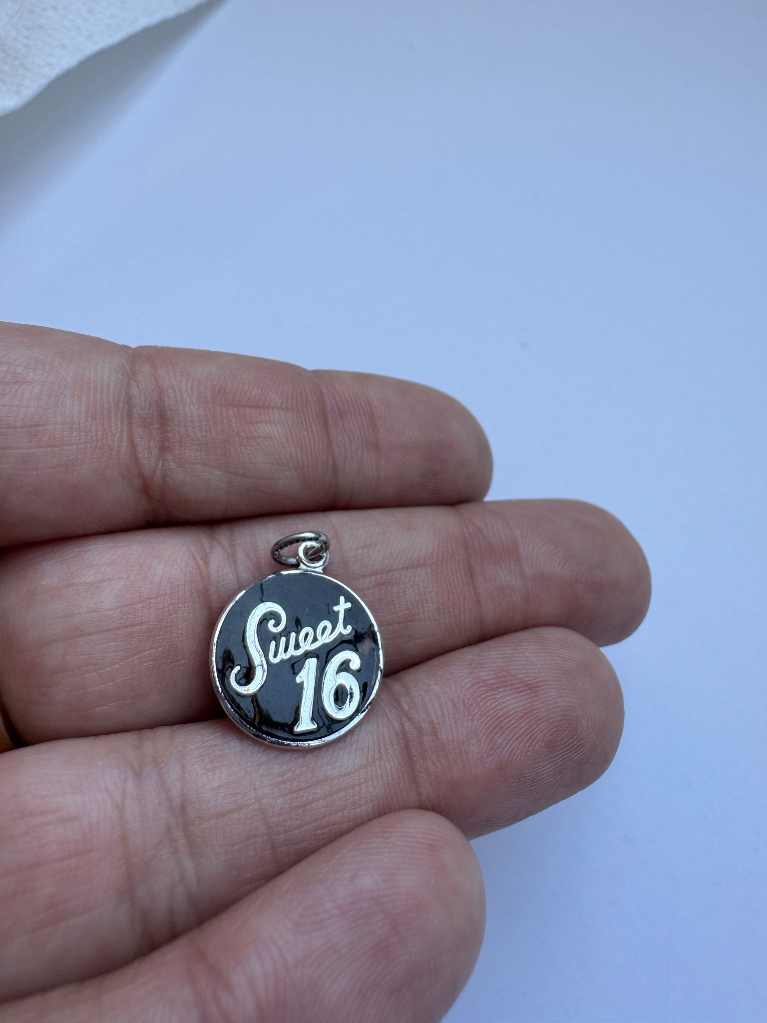 Vintage - Sterling Silver "Sweet 16" Pendant
