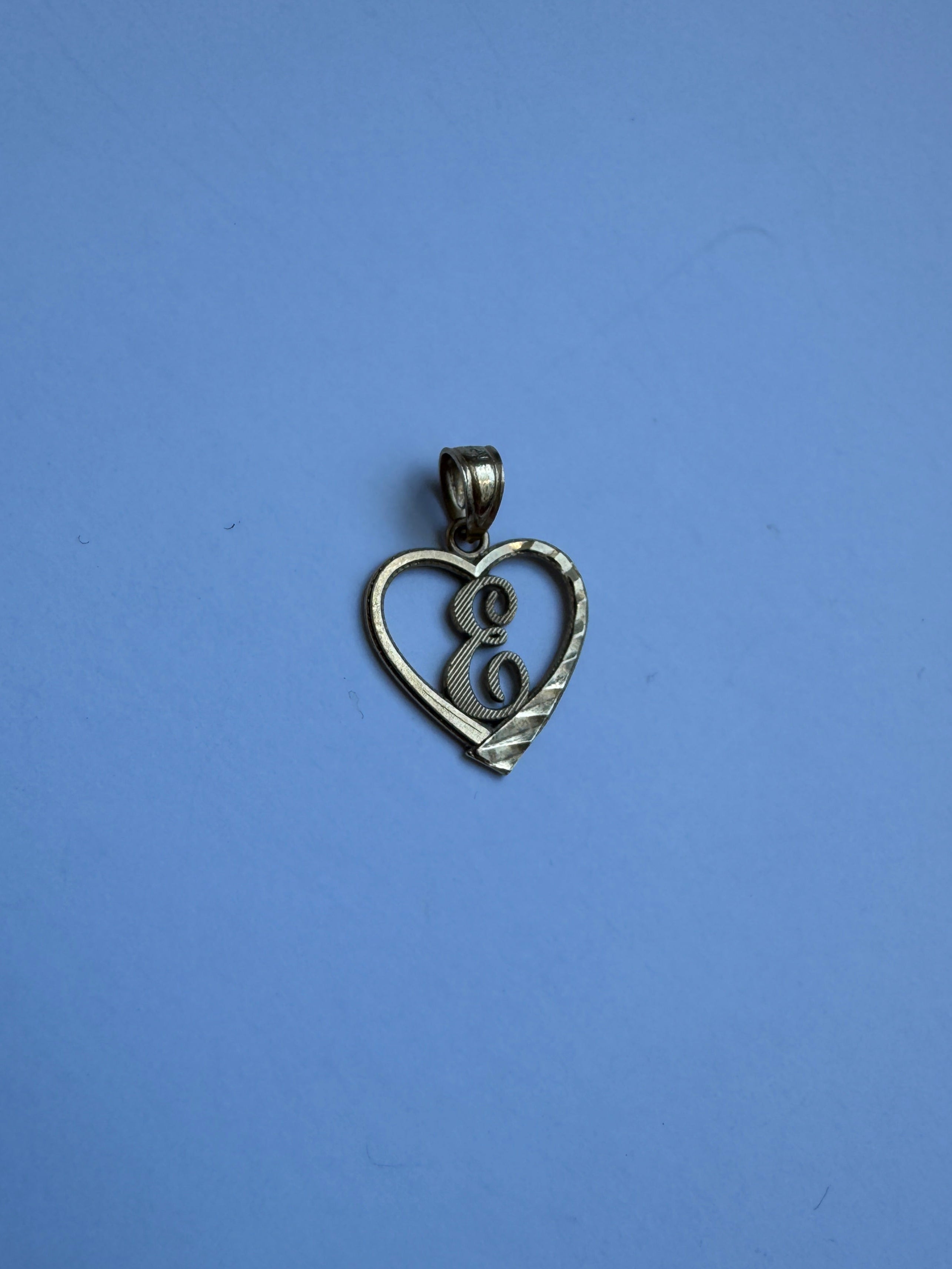 Vintage - 14K Gold "E" Pendant