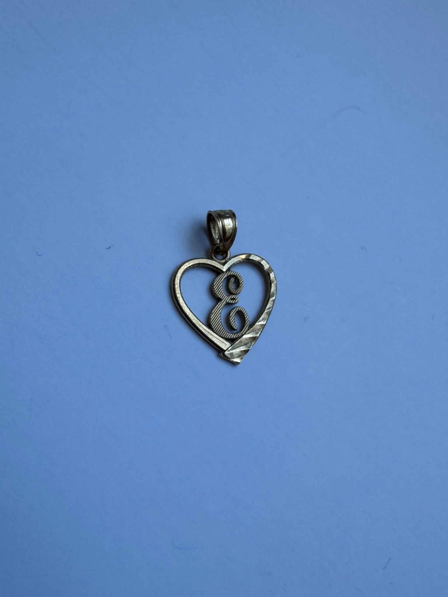 Vintage - 14K Gold "E" Pendant