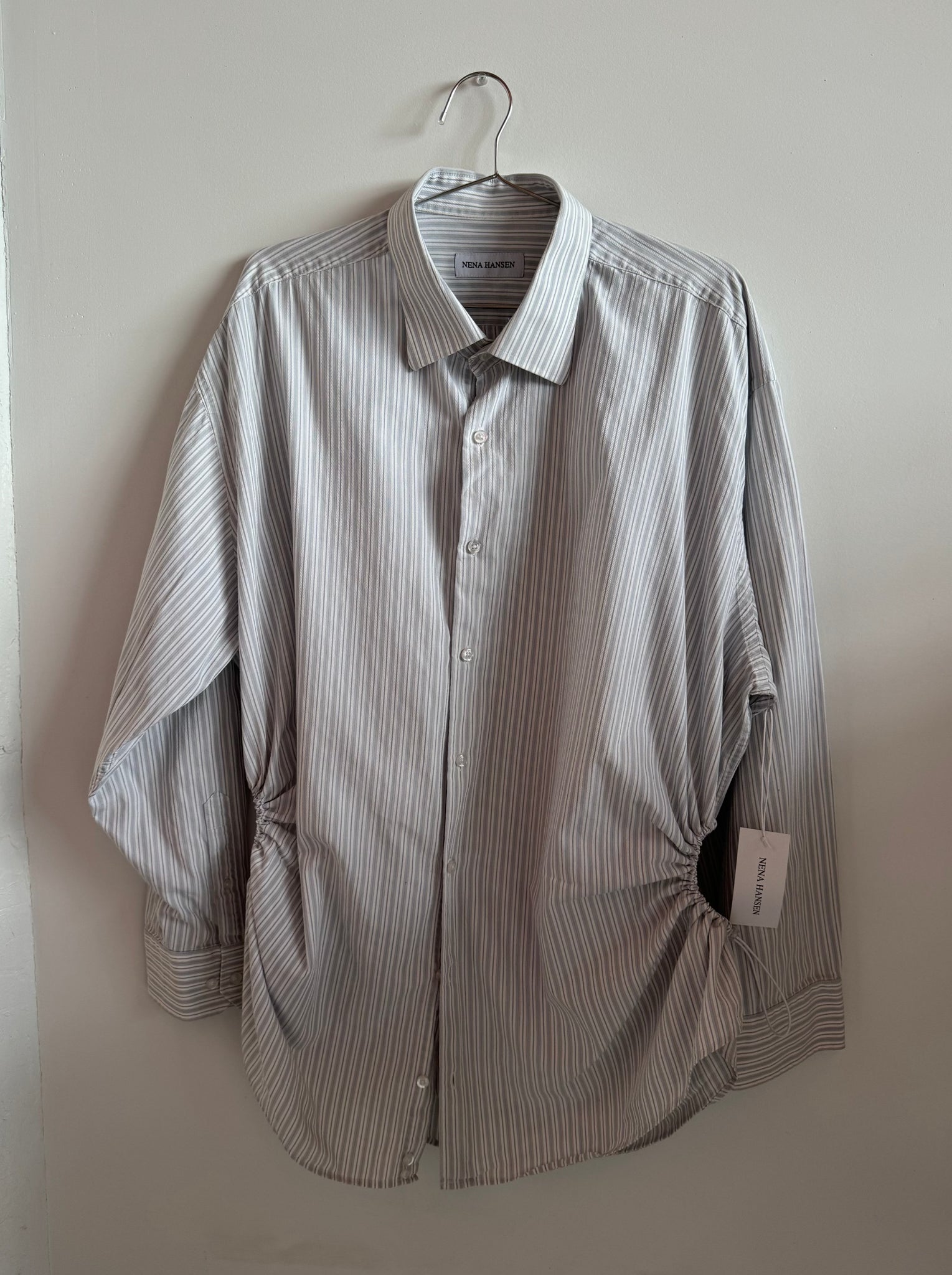 Nena Hansen - Grey Striped Bungee Shirt (3X)