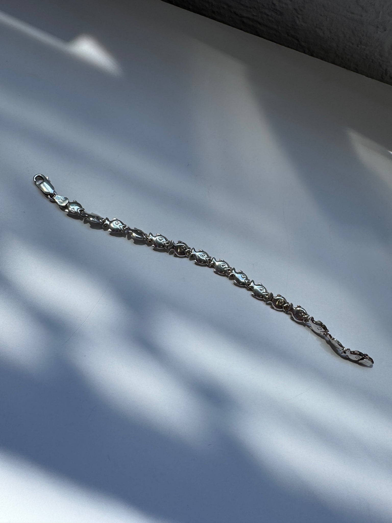 Vintage - Sterling Silver Fish Bracelet