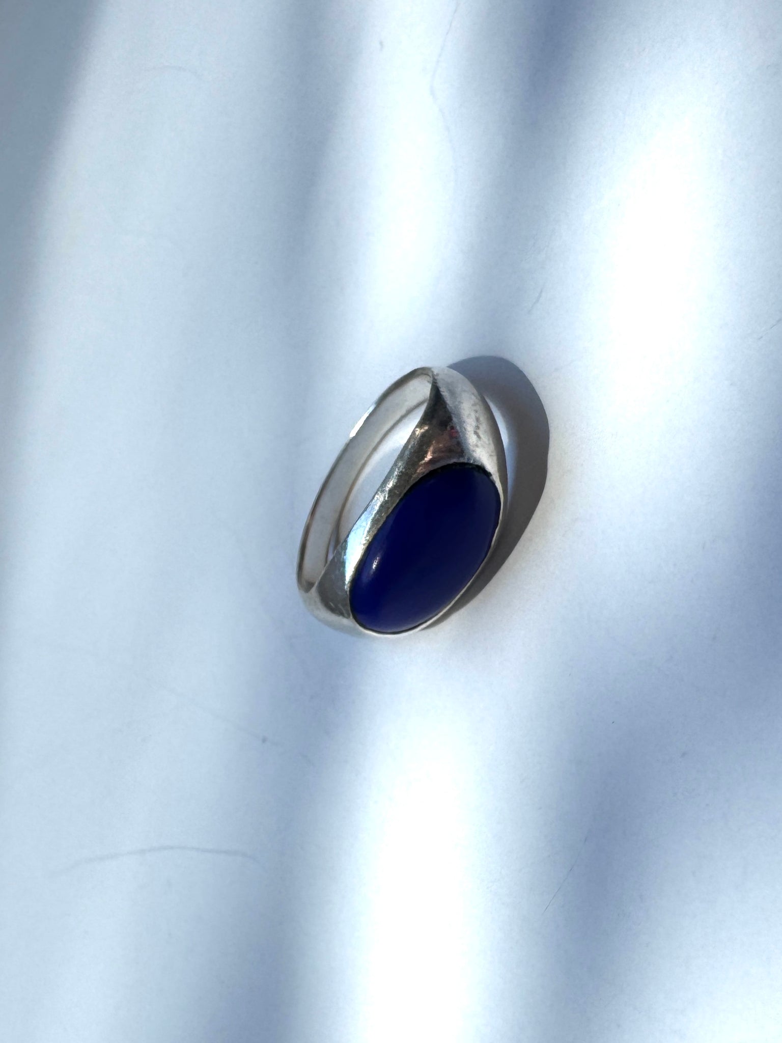 Vintage - Sterling Silver Lapis Lazuli Ring