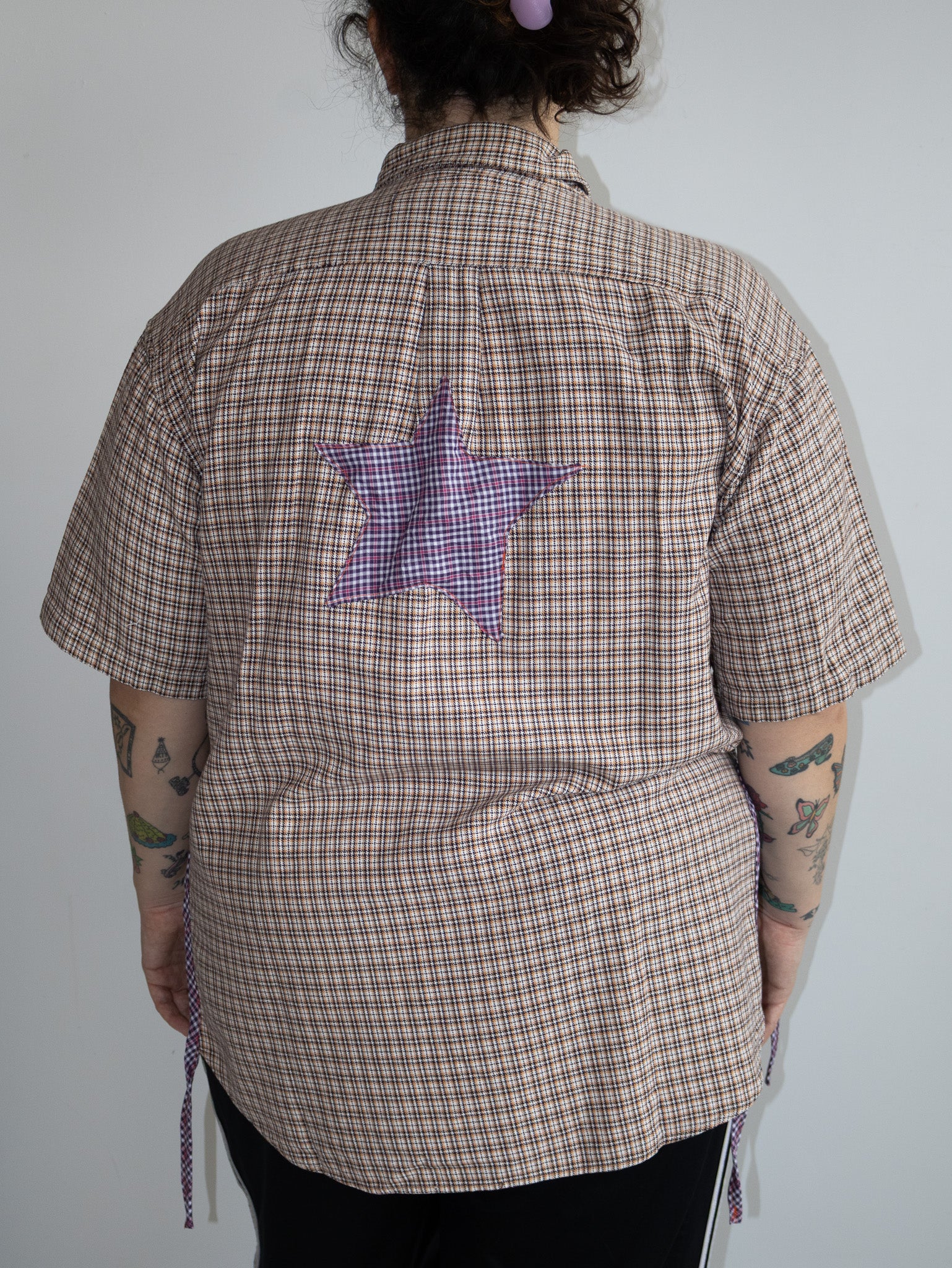 Tiberi x BRZ - Plaid Cutout Shirt (1X/2X)