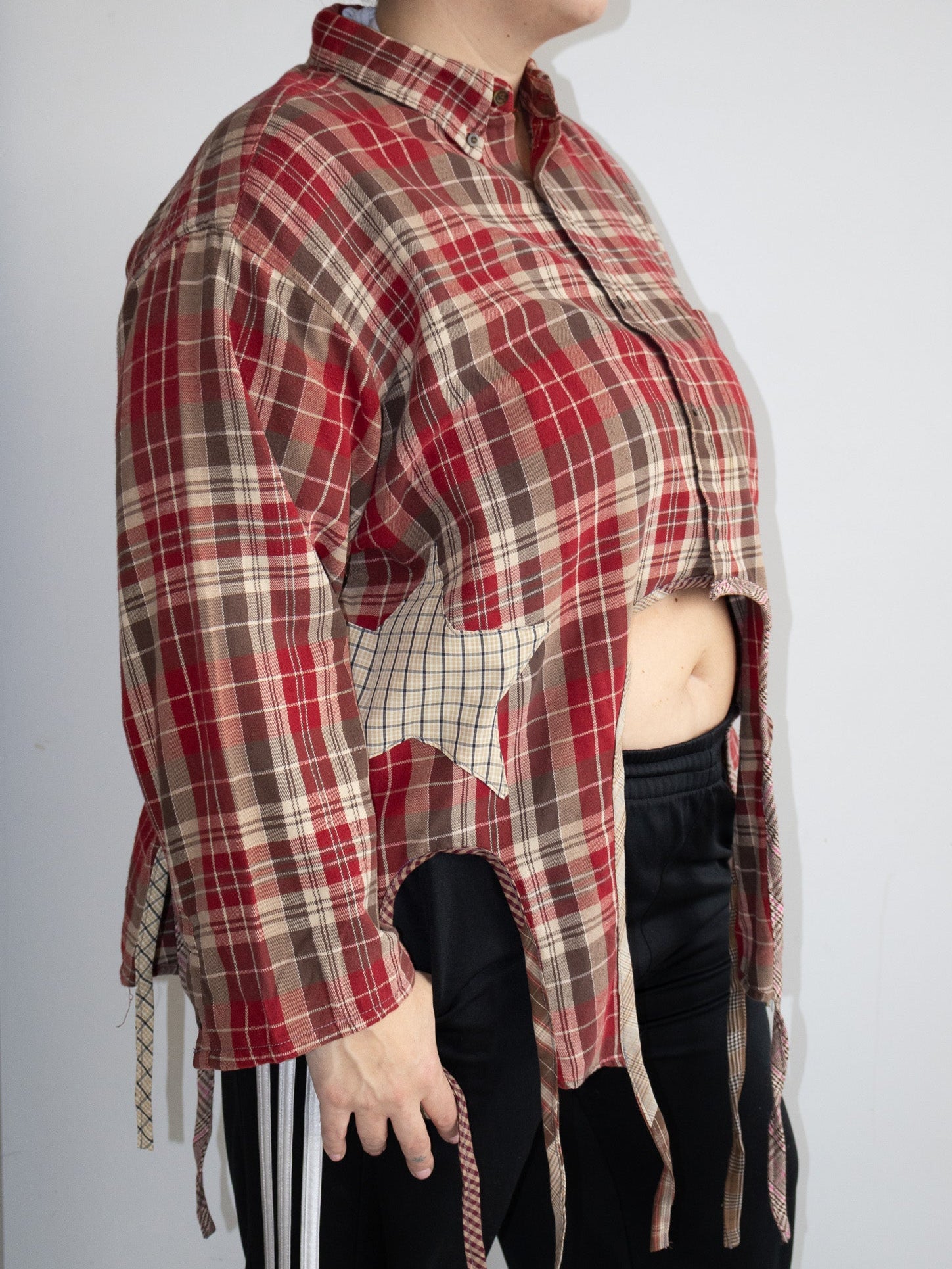 Tiberi x BRZ - Red Plaid Star Shirt (2X)