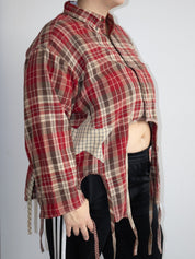 Tiberi x BRZ - Red Plaid Star Shirt (2X)