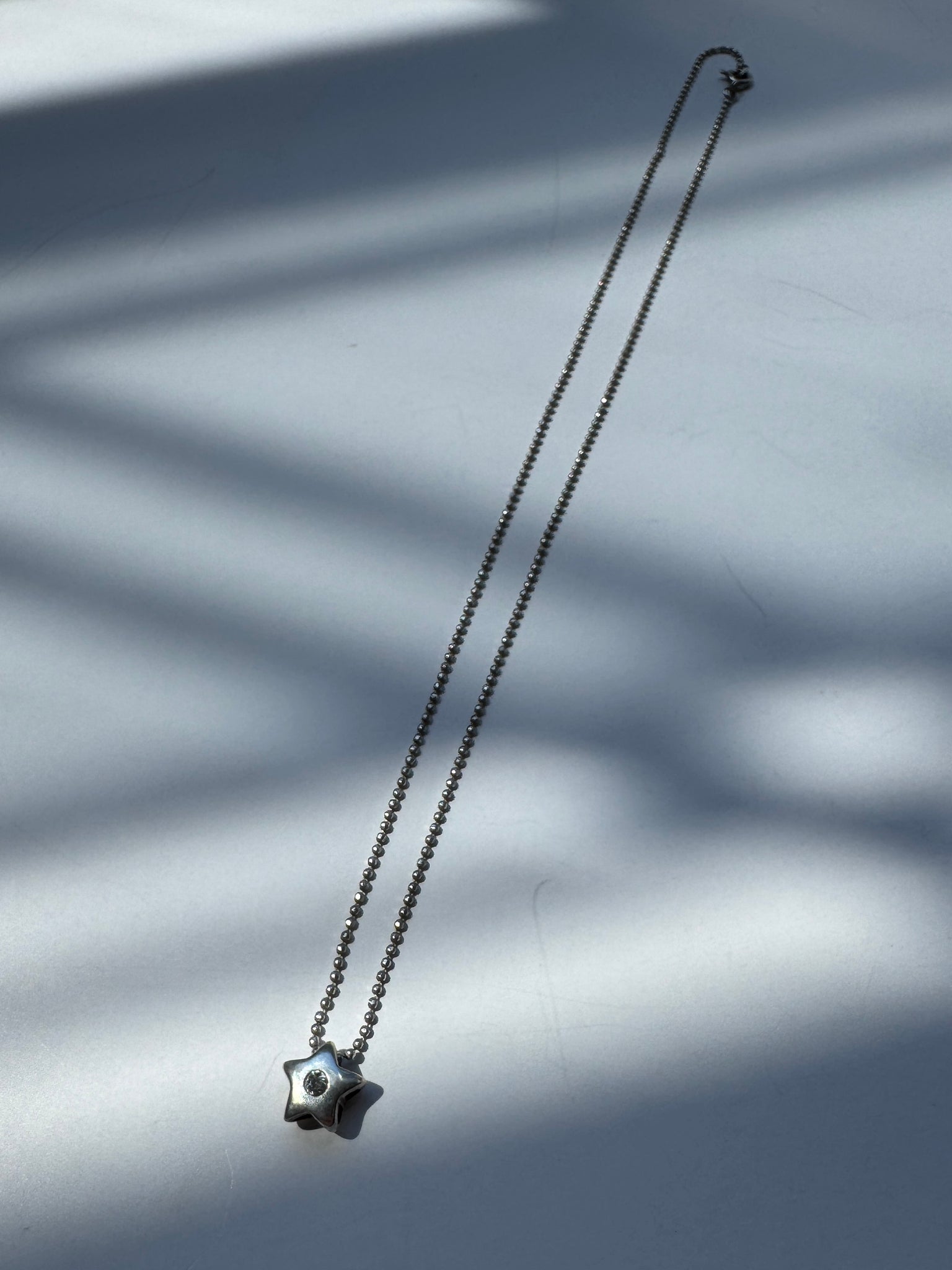 Vintage - Sterling Silver Star Necklace