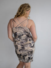 Italian Vintage -  Patterned Dress (L/XL)