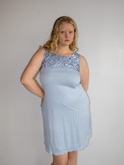 Italian Vintage - Baby Blue Silk Sequin Dress (L)