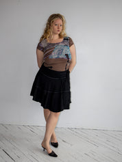 Italian Vintage - Brown Mesh Tee (L/XL)