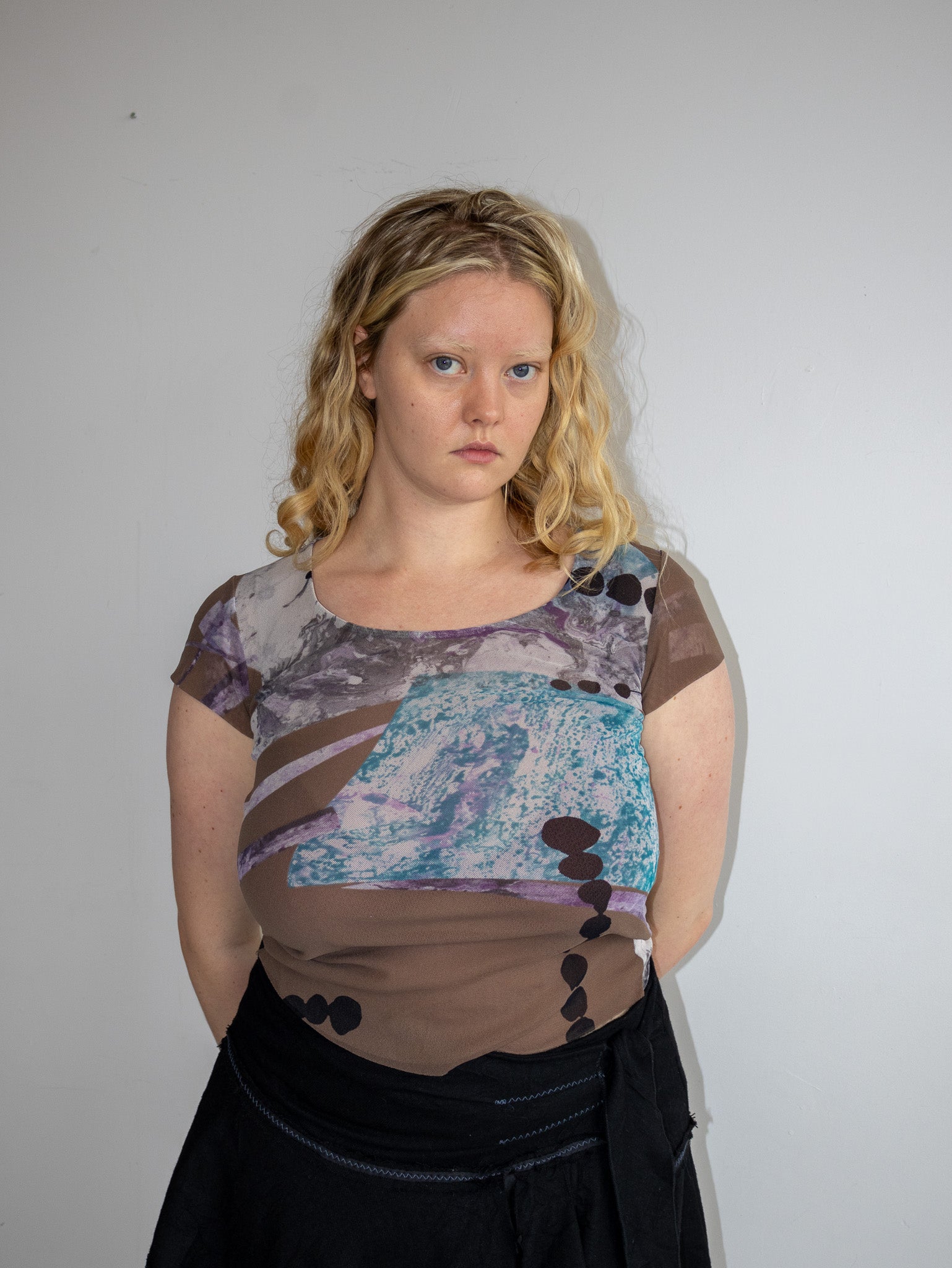Italian Vintage - Brown Mesh Tee (L/XL)