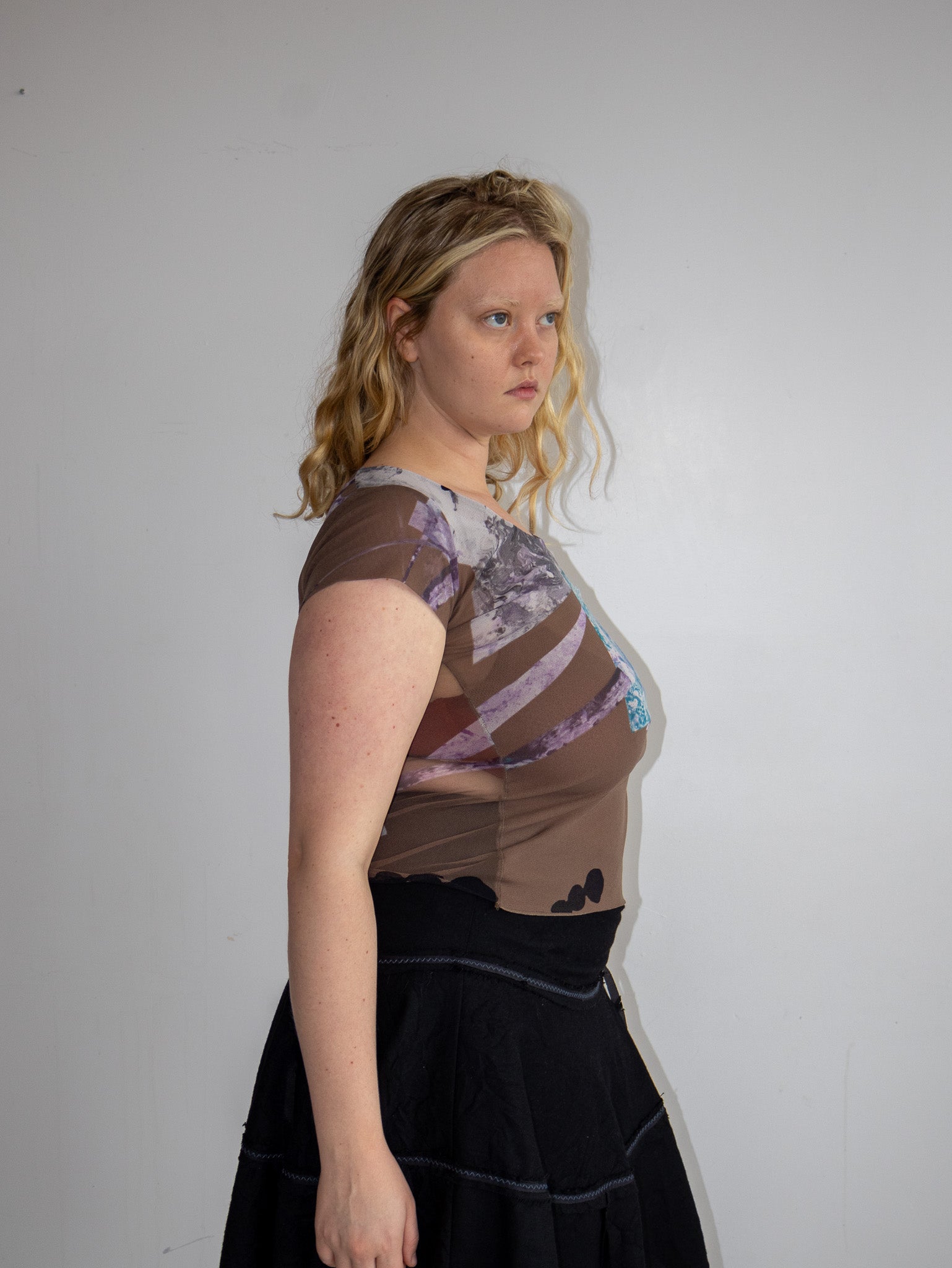 Italian Vintage - Brown Mesh Tee (L/XL)