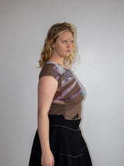 Italian Vintage - Brown Mesh Tee (L/XL)