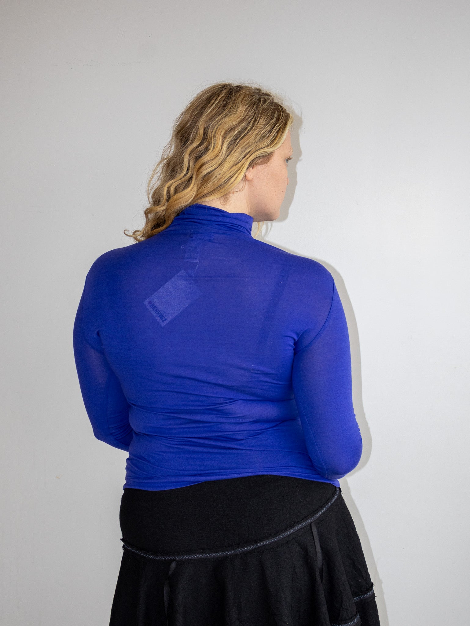 Italian Vintage - Blue Sheer Miss Sixty Turtleneck (M-XL)