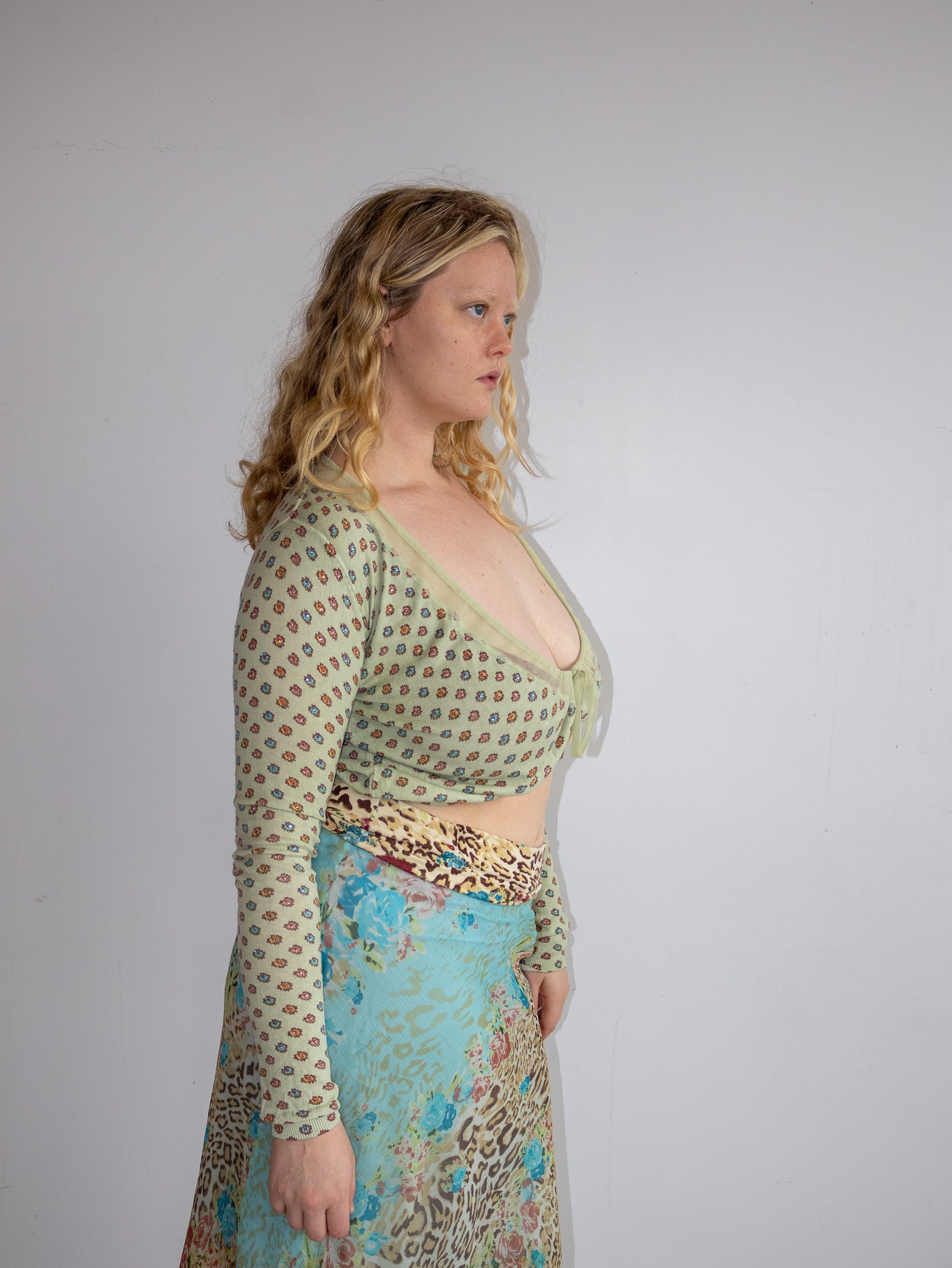 Italian Vintage - Green Diamond Sweater Top (XL)