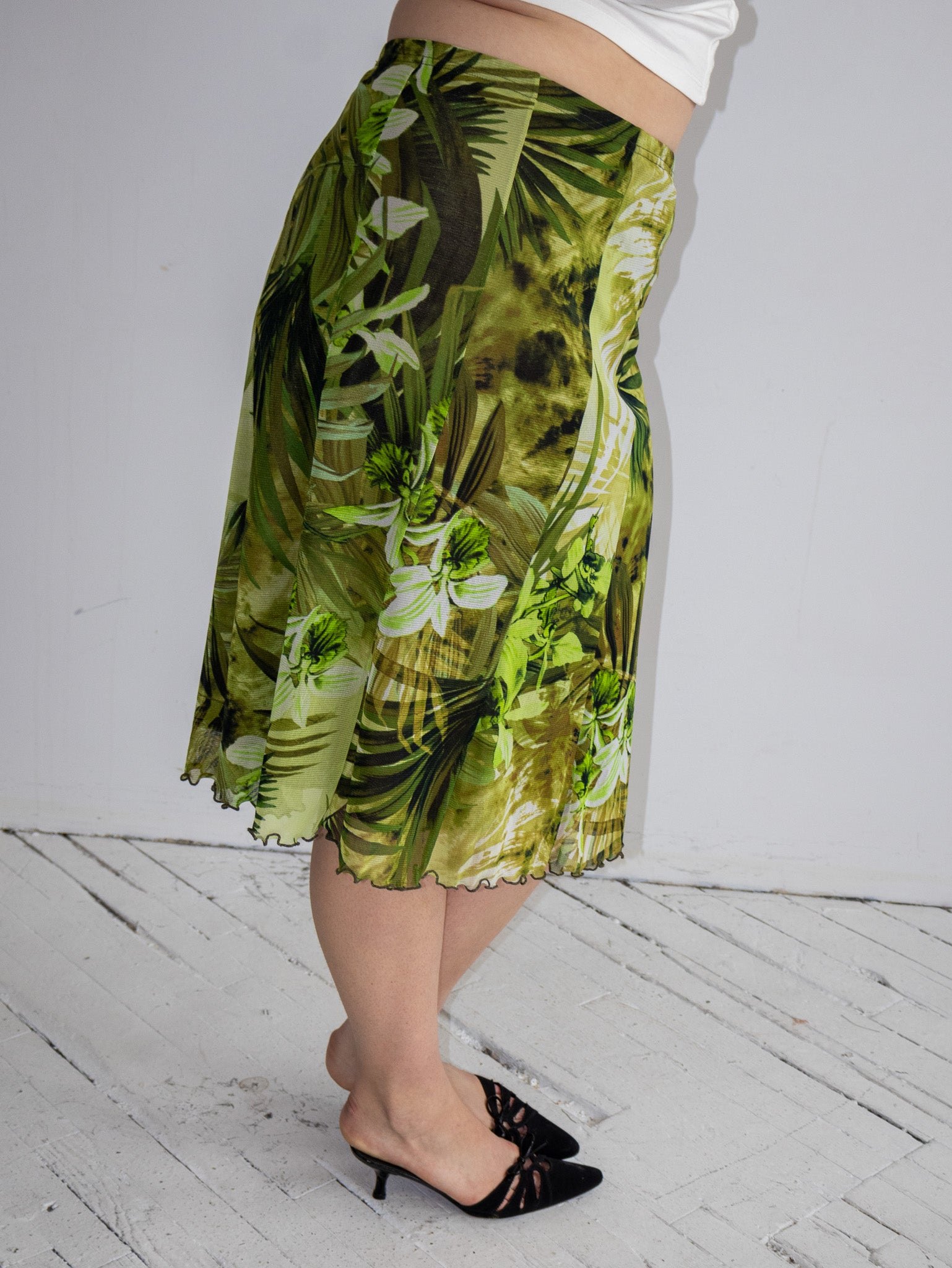 Italian Vintage - Mesh Green Skirt (1X)
