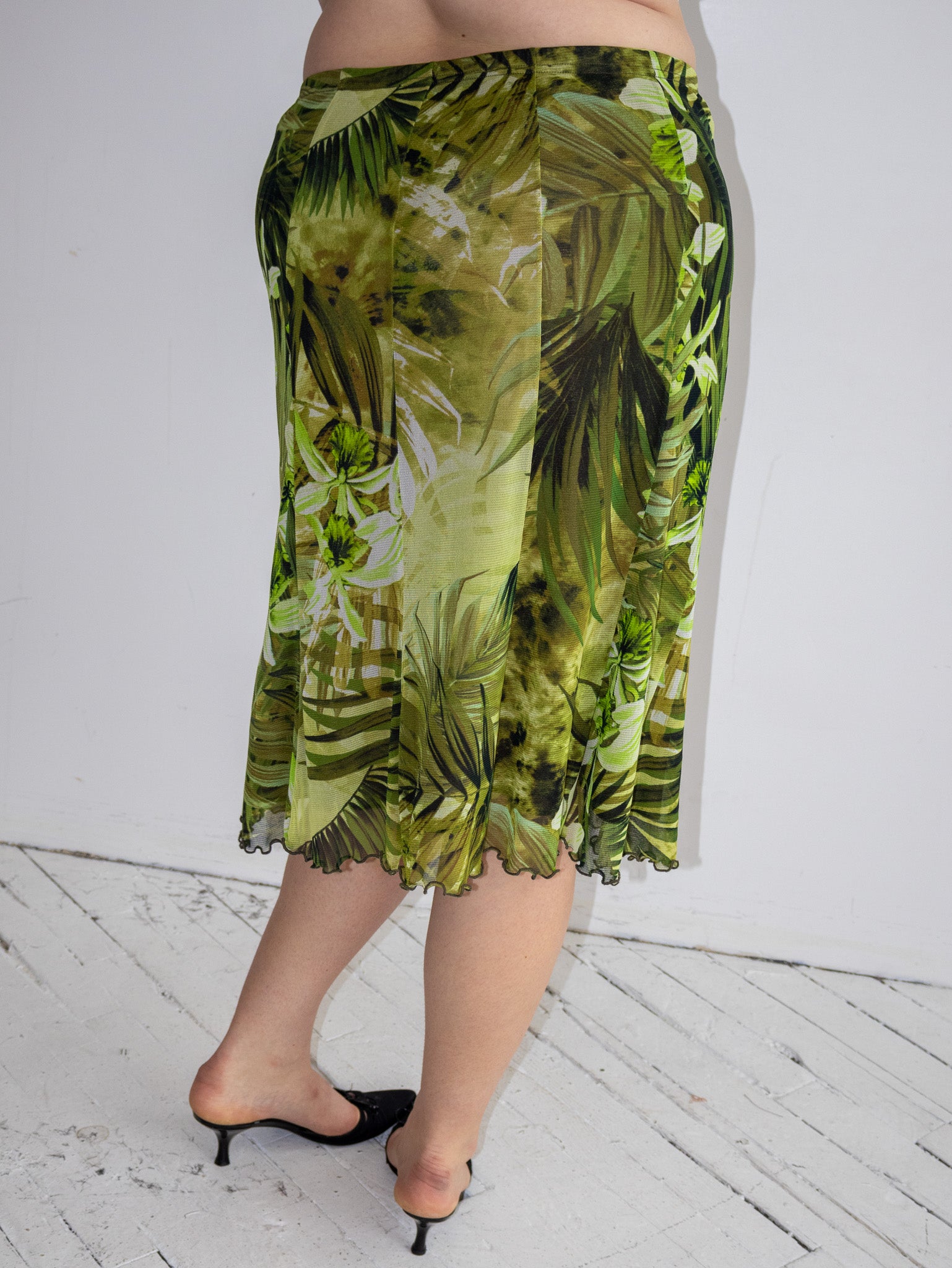 Italian Vintage - Mesh Green Skirt (1X)