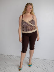 Vintage - Brown Capris (XL)