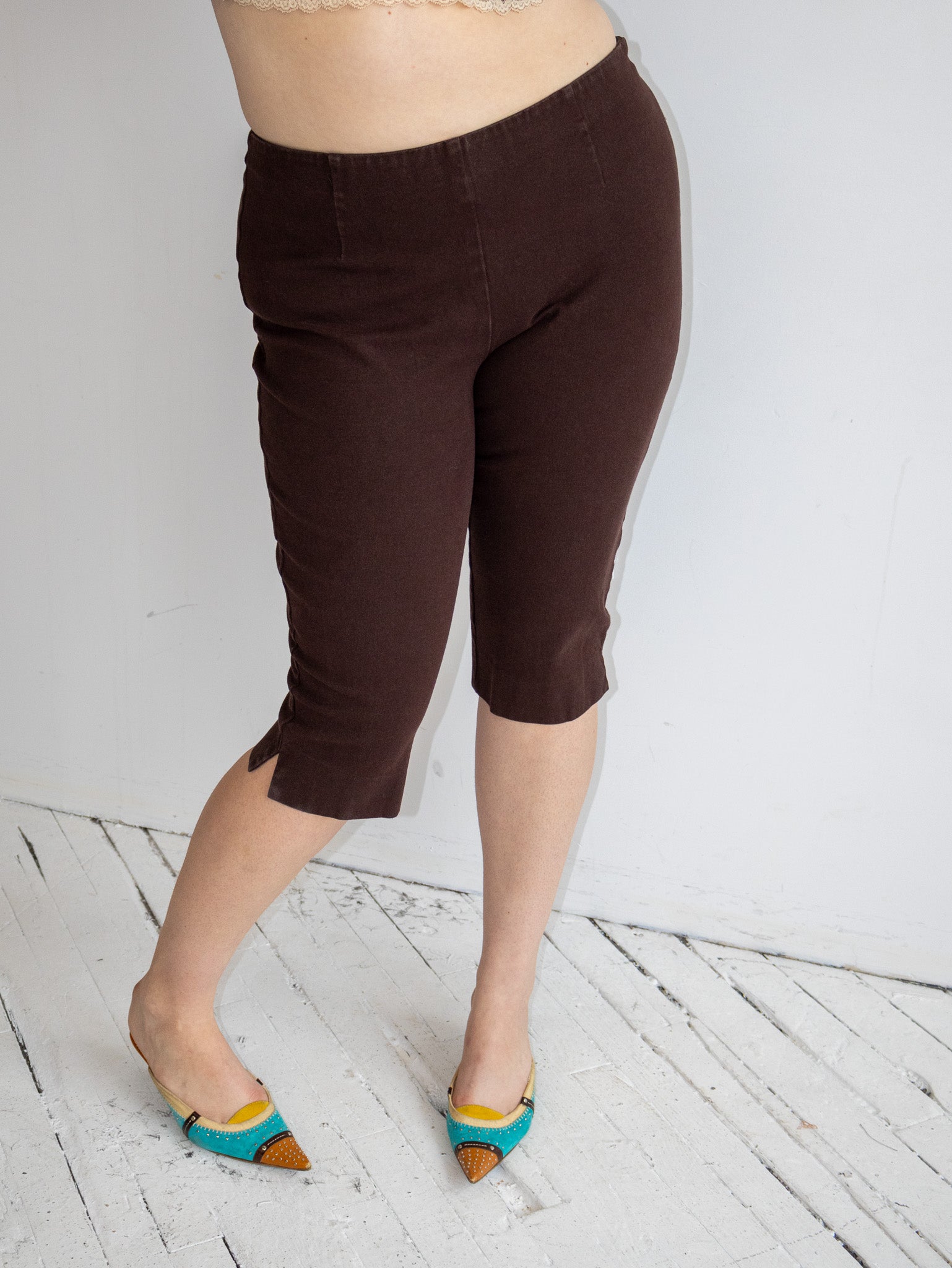 Vintage - Brown Capris (XL)