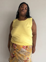 Vintage - Yellow Knit Sweater Tank (3X)