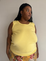 Vintage - Yellow Knit Sweater Tank (3X)