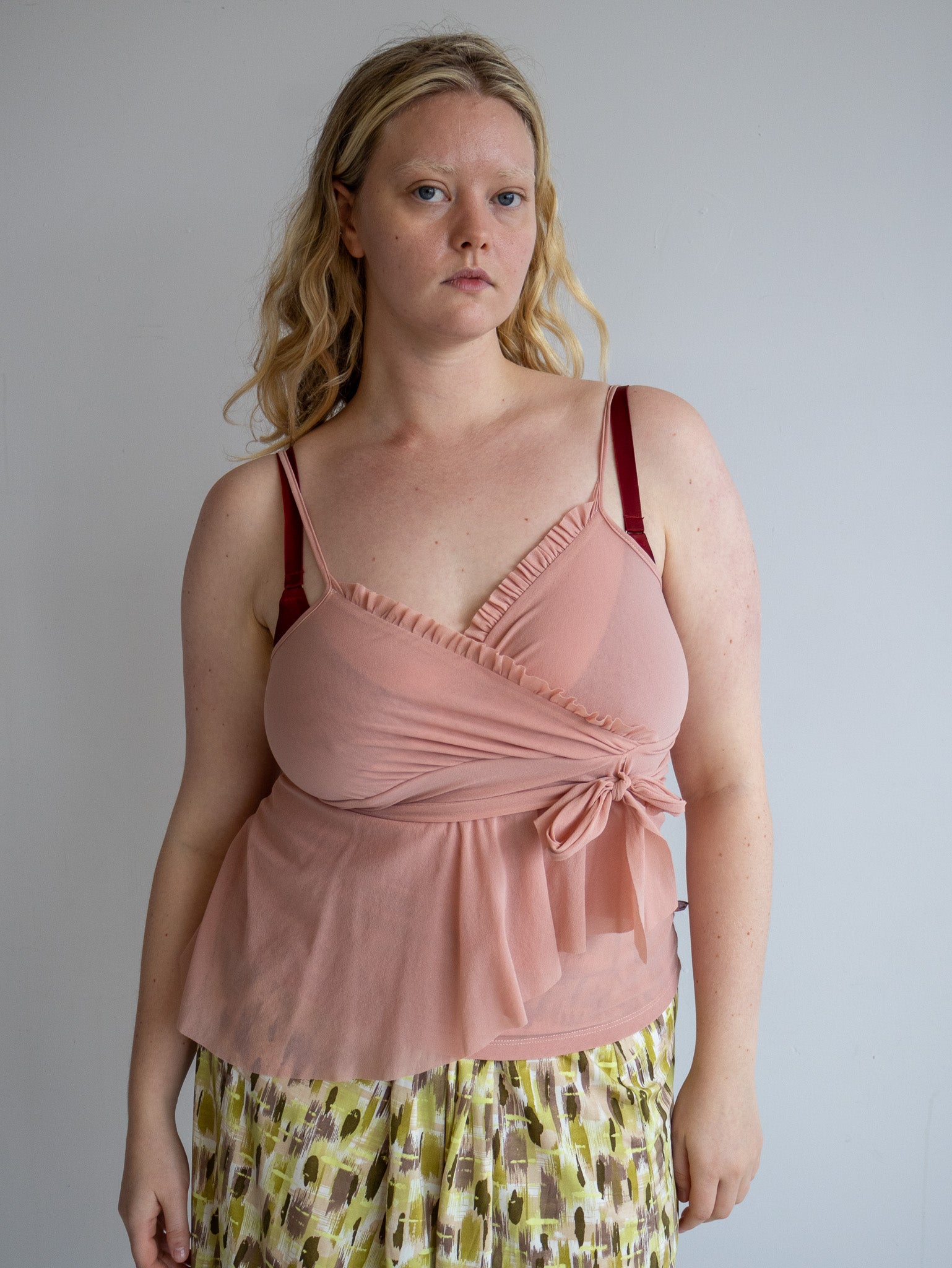 Italian Vintage - Blush Mesh Tank (XL)