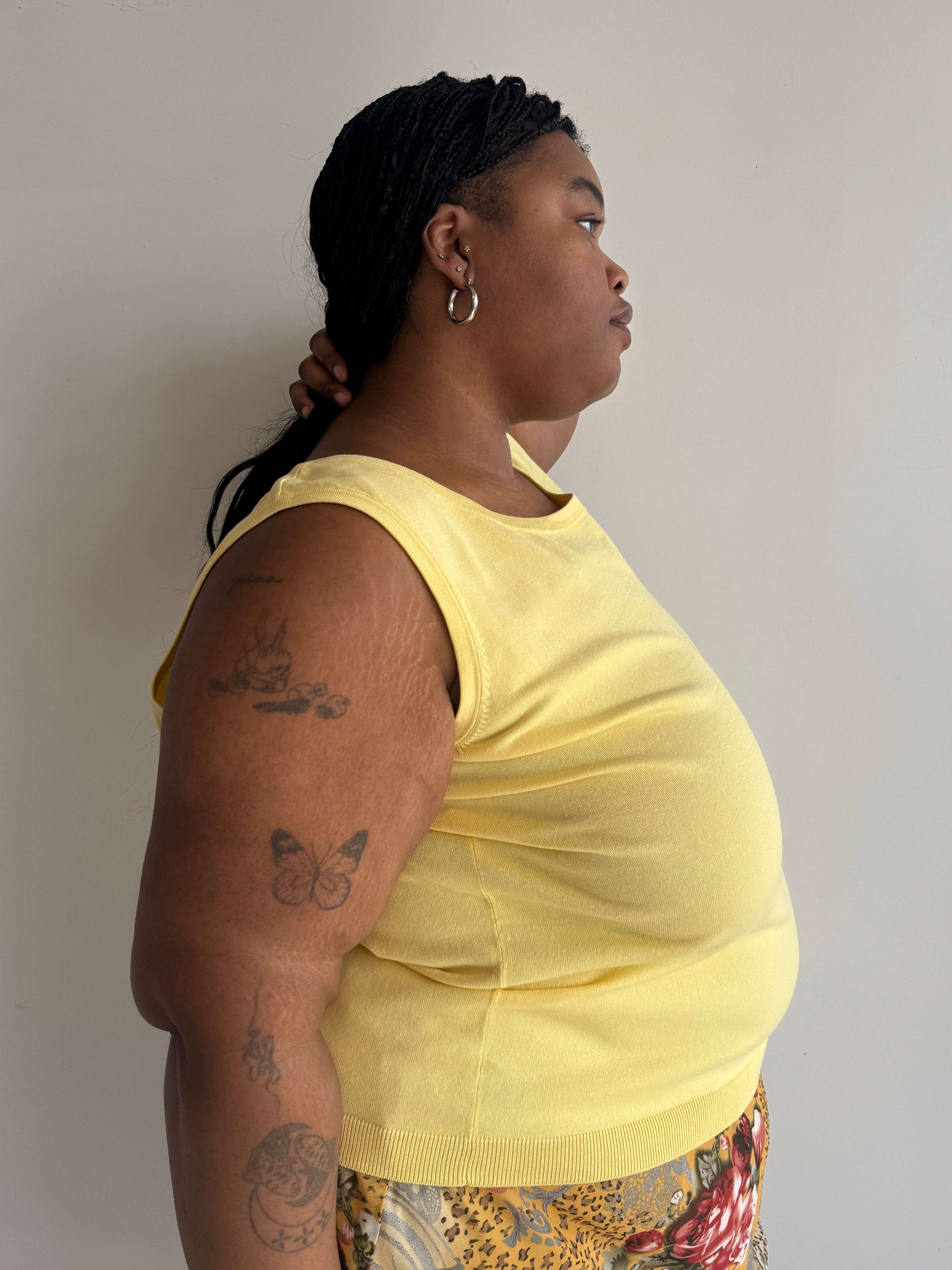 Vintage - Yellow Knit Sweater Tank (3X)