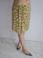 Italian Vintage - Stretch Earth Tones Skirt (XL/1X)