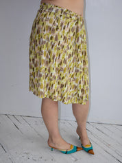 Italian Vintage - Stretch Earth Tones Skirt (XL/1X)