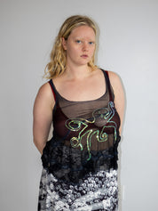 Italian Vintage - Silk Sequin Octopus Tank (M/L)