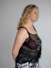 Italian Vintage - Silk Sequin Octopus Tank (M/L)