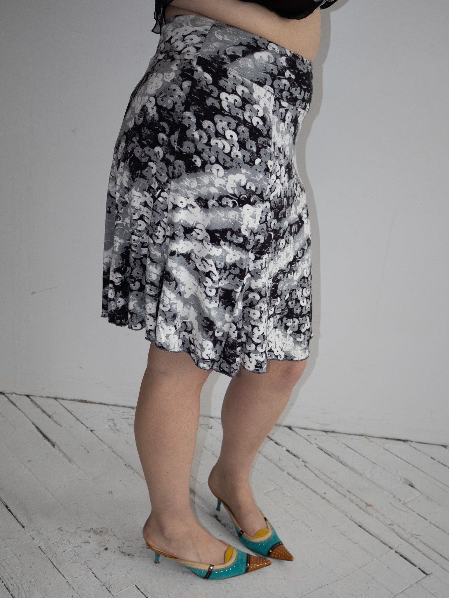 Italian Vintage - Printed Sequin Skirt (XL/1X)